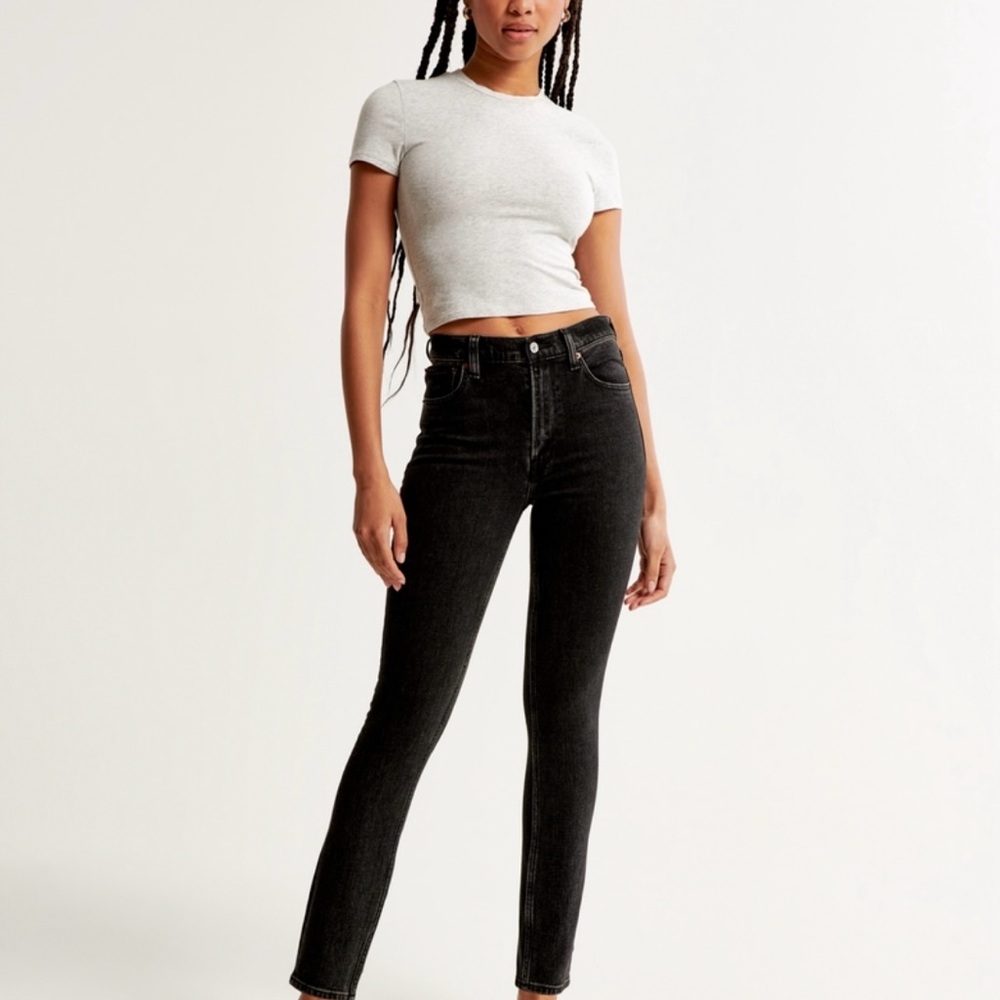 Abercrombie & Fitch High Rise Skinny Jean | Curve Love | Black | Size 30 Regular